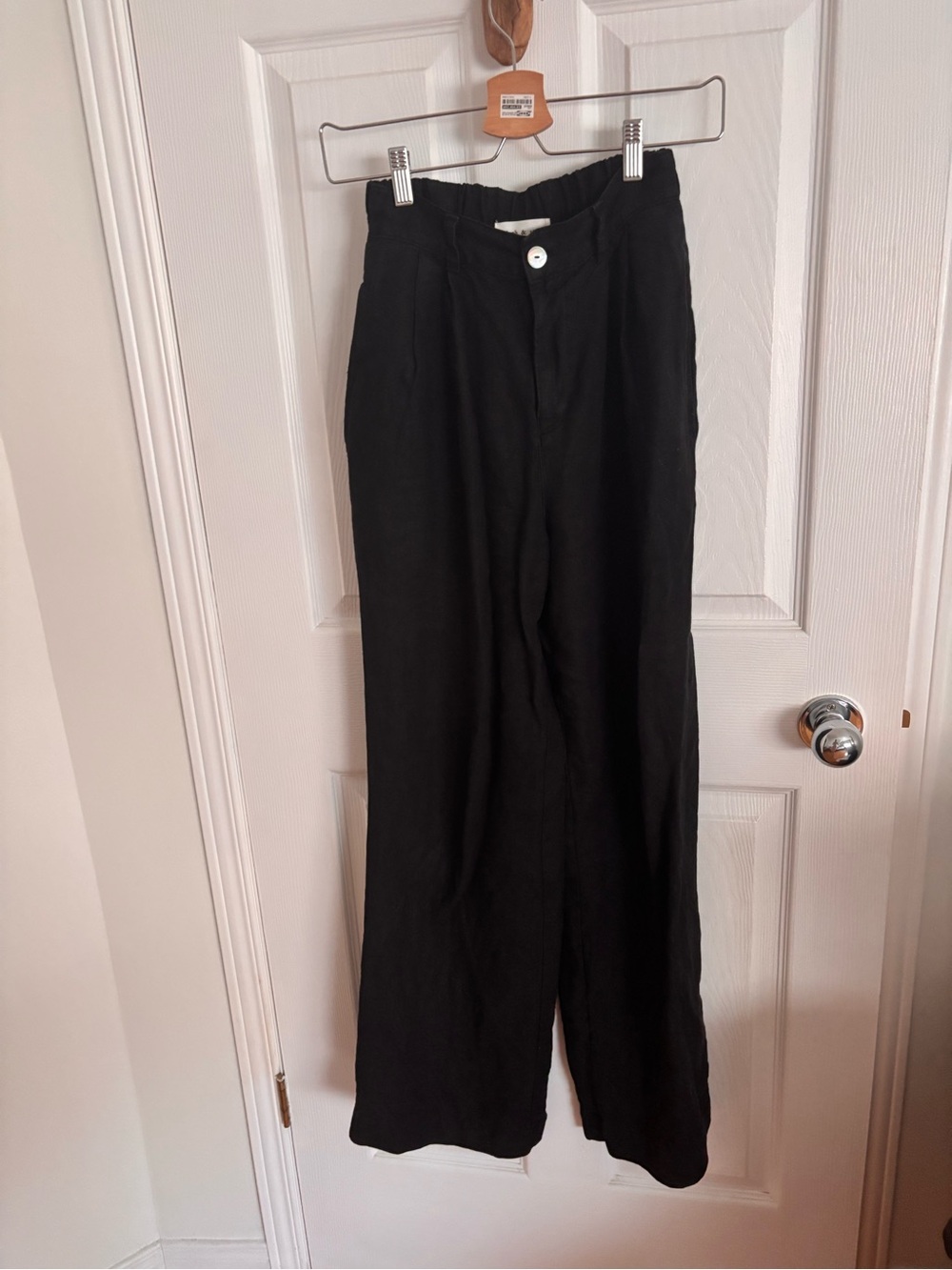 Cloth & Stone Black Wide-Leg linen Pants